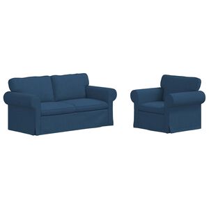 vidaXL Sofa 2 pcs Blau Gesamtabmessungen: 175 x 82 x 80 cm (B x T x H)