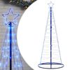 vidaXL LED Weihnachtsbaum 200 LEDs Blau 180 cm