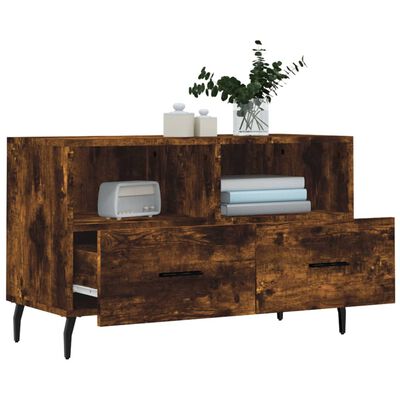 vidaXL TV-Schrank Räuchereiche 80x36x50 cm Holzwerkstoff