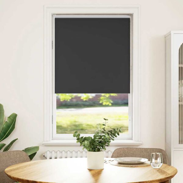 vidaXL Verdunkelungsrollo Schwarz 80x150 cm Stoffbreite 75,7 cm