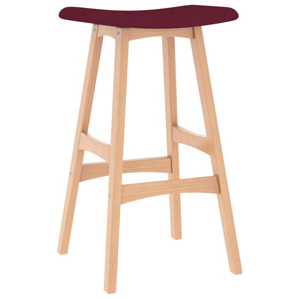 vidaXL Barhocker 2 Stk. Weinrot Stoff