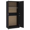 vidaXL Kleiderschrank Schwarz 90x52x200 cm Holzwerkstoff