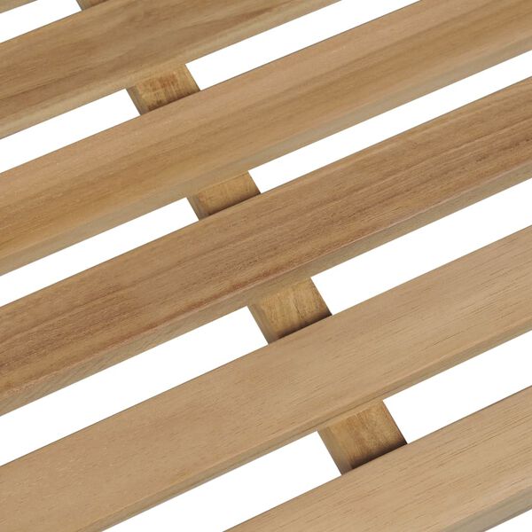 vidaXL Gartenbank mit Cremewei&szlig;er Auflage 175 cm Massivholz Teak