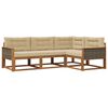 vidaXL Outdoor-Sofagarnitur 4 stk. 4-Sitzer Natur und Beige