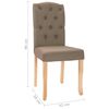 vidaXL Esszimmerst&uuml;hle 4 Stk. Taupe Stoff