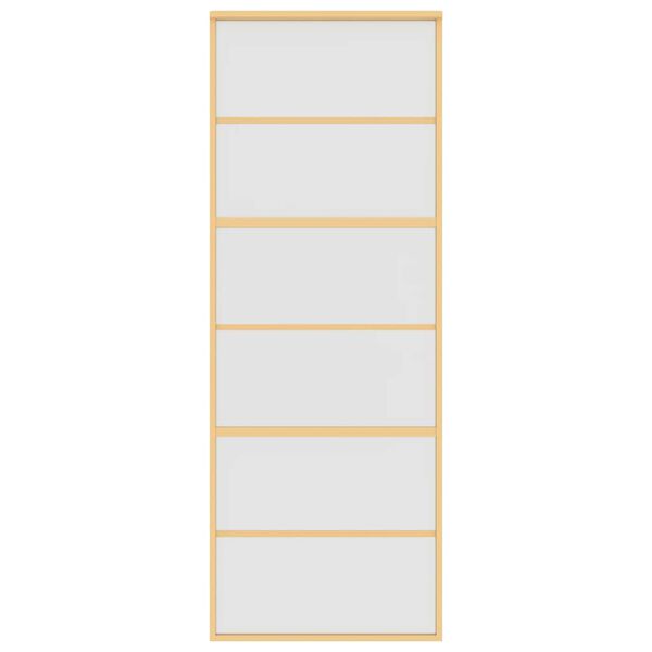 vidaXL Schiebet&uuml;r Golden 76x205 cm Matt ESG-Glas und Aluminium