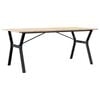 vidaXL Esstisch Y-Gestell 180x90x75 cm Massivholz Kiefer und Stahl