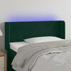 vidaXL LED Kopfteil Dunkelgr&uuml;n 93x16x78/88 cm Samt