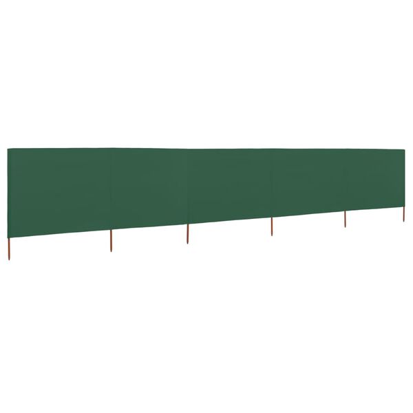 vidaXL 5-teiliges Windschutzgewebe 600 x 160 cm Gr&uuml;n