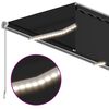 vidaXL Markise Manuell Einziehbar mit Rollo & LED 3x2,5 m Anthrazit
