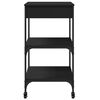 vidaXL K&uuml;chenwagen Schwarz 60x48x89,5 cm Holzwerkstoff