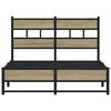 vidaXL Metallbett ohne Matratze Sonoma-Eiche 120x200 cm