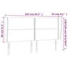 vidaXL Kopfteil mit Ohren Schwarz 163x23x118/128 cm Samt