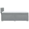 vidaXL Boxspringbett mit Matratze Hellgrau 90x190 cm Stoff