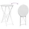 vidaXL Klapp Bistro Set 3 pcs Weiß Stahl