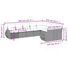 vidaXL 9-tlg. Garten-Sofagarnitur mit Kissen Grau Poly Rattan