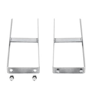 vidaXL Pfostentr&auml;ger 2 Stk. f&uuml;r WPC Zaun Stahl 40 cm
