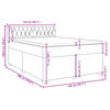 vidaXL Boxspringbett mit Matratze Dunkelgrau 140x190 cm Stoff