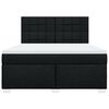 vidaXL Boxspringbett mit Matratze Schwarz 180x200 cm Stoff