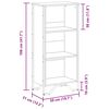 vidaXL B&uuml;cherregal Grau Sonoma 50x31x106 cm Holzwerkstoff