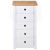 vidaXL Sideboard Wei&szlig; 46x40x89 cm Kiefernholz Panama