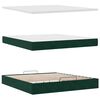 vidaXL Ottoman-Bett mit Matratzen & LEDs Dunkelgr&uuml;n 160x200 cm Samt