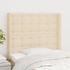 vidaXL Kopfteil mit Ohren Creme 103x16x118/128 cm Stoff