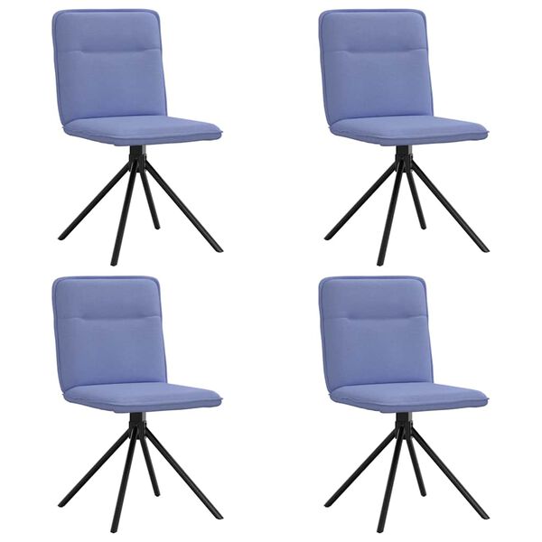 vidaXL Esszimmerst&uuml;hle 4 Stk. Jeansblau Stoff