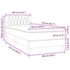 vidaXL Boxspringbett mit Matratze Dunkelblau 100x210 cm Samt