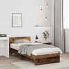 vidaXL Bettrahmen mit Kopfteil Altholz 90 x 190 cm Holzwerkstoff