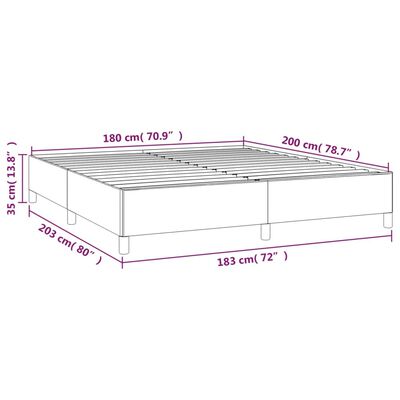 vidaXL Bettgestell ohne Matratze Creme 180x200 cm Stoff