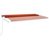 vidaXL Markise Manuell Einziehbar mit LED 600x300 cm Orange Braun