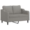 vidaXL 2-Sitzer-Sofa mit Kissen Dunkelgrau 120 cm Stoff