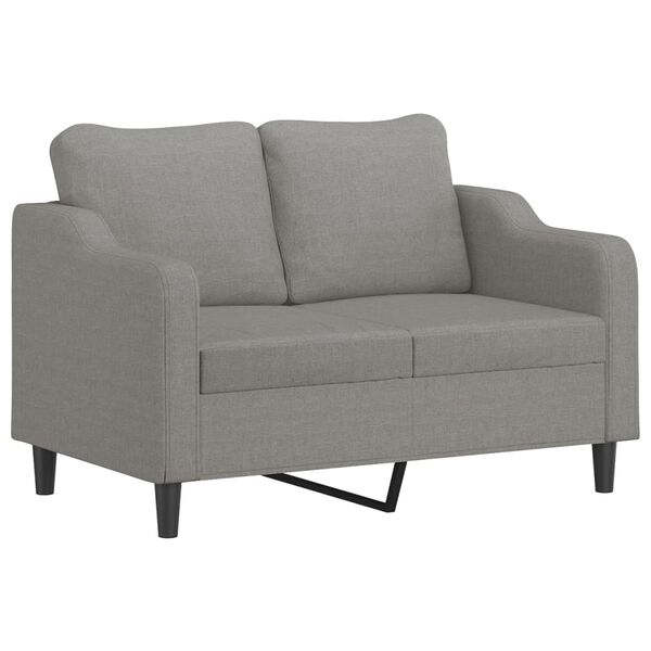 vidaXL 2-Sitzer-Sofa mit Kissen Dunkelgrau 120 cm Stoff