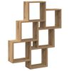 vidaXL W&uuml;rfelregal Artisan-Eiche 78x15x93 cm Holzwerkstoff