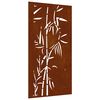 vidaXL Garten-Wanddeko 105x55 cm Cortenstahl Bambus-Design