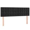 vidaXL Kopfteile Schwarz 144x5x78/88 cm Samt
