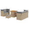vidaXL Garten-Sofa-Set 8 pcs Beige Poly-Rattan