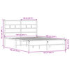 vidaXL Bettgestell ohne Matratze Sonoma-Eiche 120x190 cm Holzwerkstoff