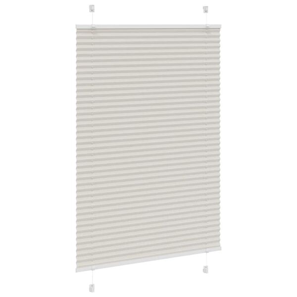 vidaXL Plissee Hellgrau 90x150 cm Stoffbreite 89,4 cm Polyester