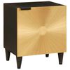 vidaXL Nachttisch Schwarz und Gold 40 x 33,5 x 46 cm Massivholz Akazie