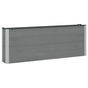 vidaXL Hochbeet 2 stk. Schwarz 200 x 30 x 72 cm WPC und Aluminium