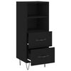 vidaXL Sideboard Schwarz 34,5x34x90 cm Holzwerkstoff