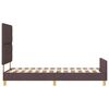 vidaXL Bettgestell mit Kopfteil Dunkelbraun 80 x 200 cm Stoff