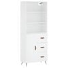 vidaXL Highboard Wei&szlig; 69,5x34x180 cm Holzwerkstoff