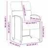 vidaXL Esszimmerst&uuml;hle mit Rollen 2 pcs Creme 58 x 65 x 98 cm