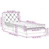 vidaXL Bett mit Matratze Dunkelbraun 90x200 cm Stoff