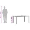 vidaXL Gartentisch mit Glasplatte Grau 150x90x75 cm Poly Rattan