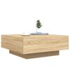 vidaXL Couchtisch mit LED-Leuchten Sonoma-Eiche 80x80x31 cm
