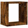 vidaXL Wandregale mit Regal 2 pcs Ger&auml;ucherte Eiche 26 x 15 x 26 cm
